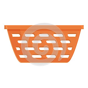 Small basket icon cartoon . Laundry wicker wash