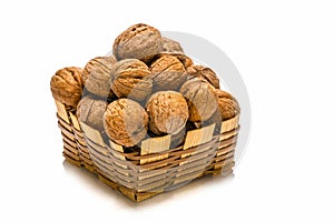 Small basket of walnuts