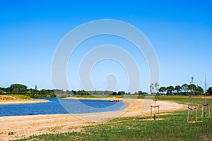 Small bathing beach of the Meuse