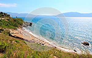 Beach on summer sea Vlore coast, Albania. photo