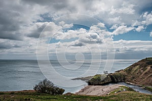 Small beach at Berriedale on east coast of Scotland