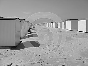 Small beach cabins in Denmark