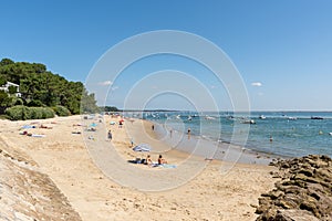 Arcachon Bay, France. The small beach of La Vigne near Cap Ferret photo