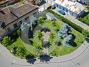 Small and beautiful public park in Drobeta Turnu Severin