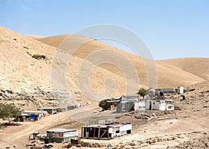 Small Bedouin Arab settlement in the West Bank