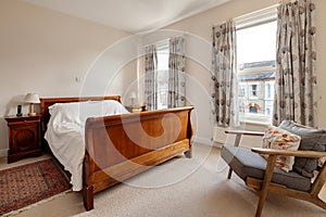 Small bedroom space in typical british victorian home