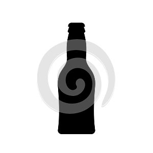 Small beer bottle vector icon