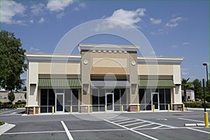 Small beige strip mall photo