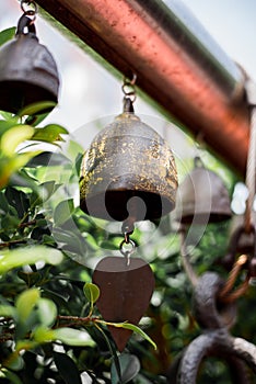 Small bell in the temple sounded in the wind.