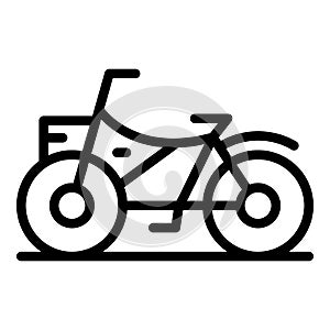 Small bike rent icon outline vector. System parking