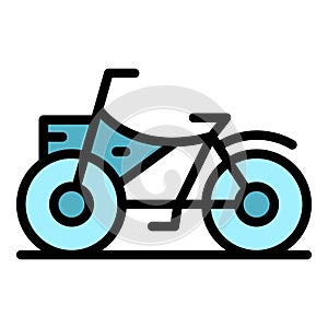 Small bike rent icon vector flat