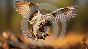Bird In Flight: A Stunning Capture In The Style Of Kevin Mcneal photo
