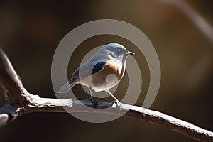 A small bird sitting on branch, Logo,