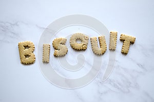 Small Biscuits Spelling `Biscuit`