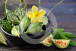 Small bitter gourd or bitter melon