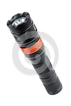 Small black compact flashlight