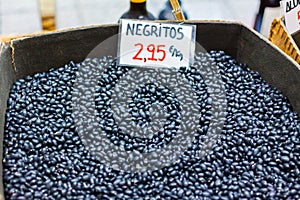 Small black faba beans photo