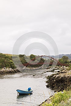 Small blue boat