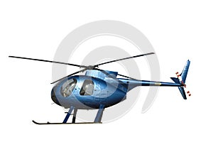 Small blue helicopter