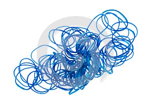 Small blue rubber bands