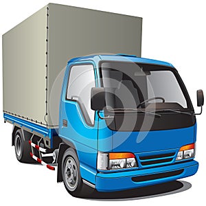 Small blue truck