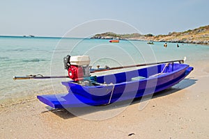 Small boat on beach