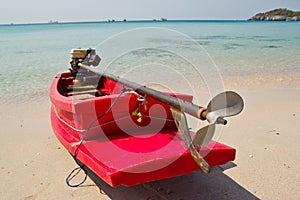 Small boat on beach