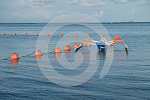 A Small Boat Coasting Along with the Borderline protection from the sea