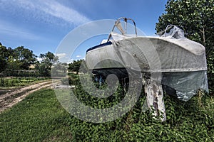 Small boat in the countryside