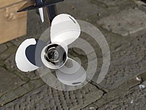 Small boat engine propeller