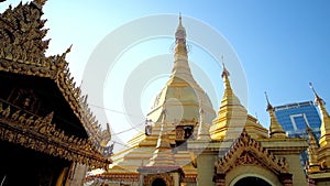 Small boat in Sule Paya, Yangon, Myanmar