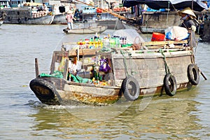 Small boat supplies drinks