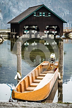 Small boat in Traunsee, Austria