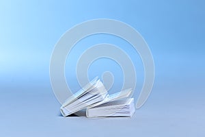 Small books, white background