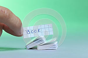 Small books, white background
