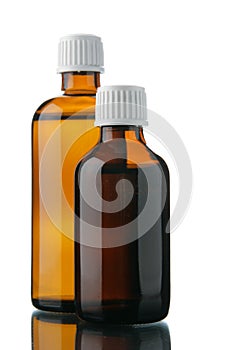 Small bottles with drug