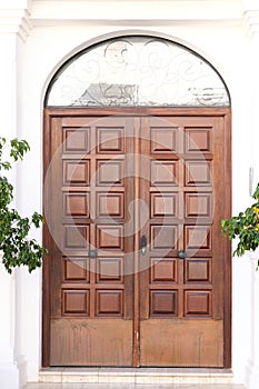 Small boutique luxury hotel front door entrance Spain
