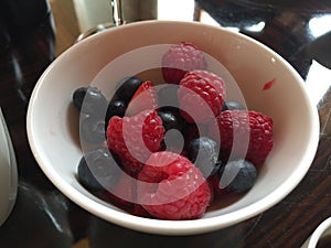 A small bowl of berries