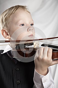 Small boy with a violin