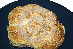Small bread cakes with sesame.