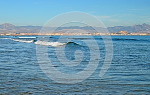 A Small Breaking Wave In A Flat Sea