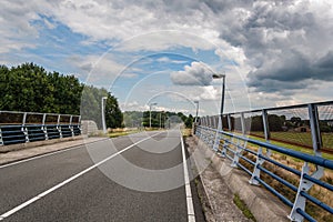 A small bridge crossing over a freeway