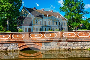 Small bridge in Latvian town Kuldiga