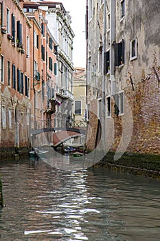 Small bridge in the Venice canal