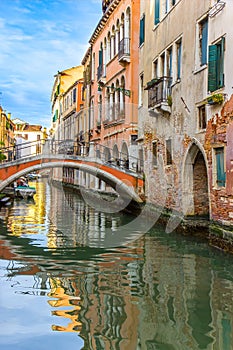 Small bridge in the Venice canal