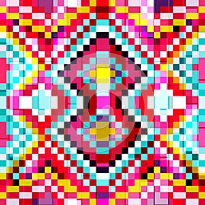 Small bright colored polygons seamless geometric background