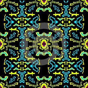 Small bright colored polygons seamless geometric background