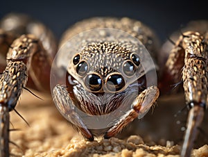 Small Brown Predator: Arachnid Macro Closeup