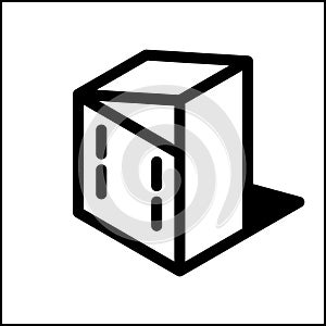 Small building icon in isometric flat design 05