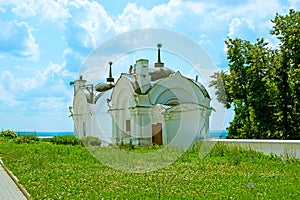 The small buildings at Dormition Cathedral, Vladimir, Russia